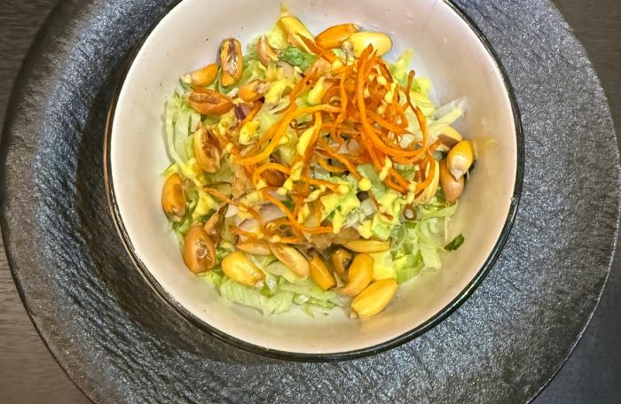 Ceviche frito de pescado Rockefeller