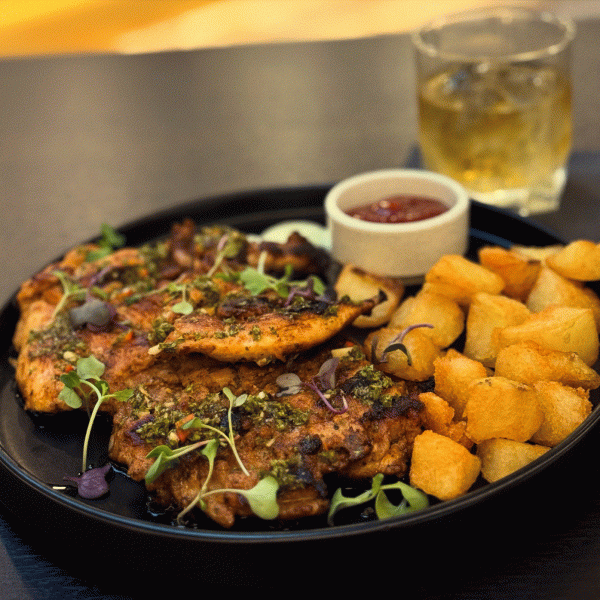 Pollo a la leña deshuesado